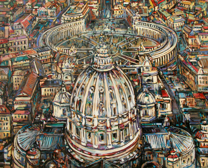 Rzymskie wakacje, Plac Świętego Piotra w Watykanie
