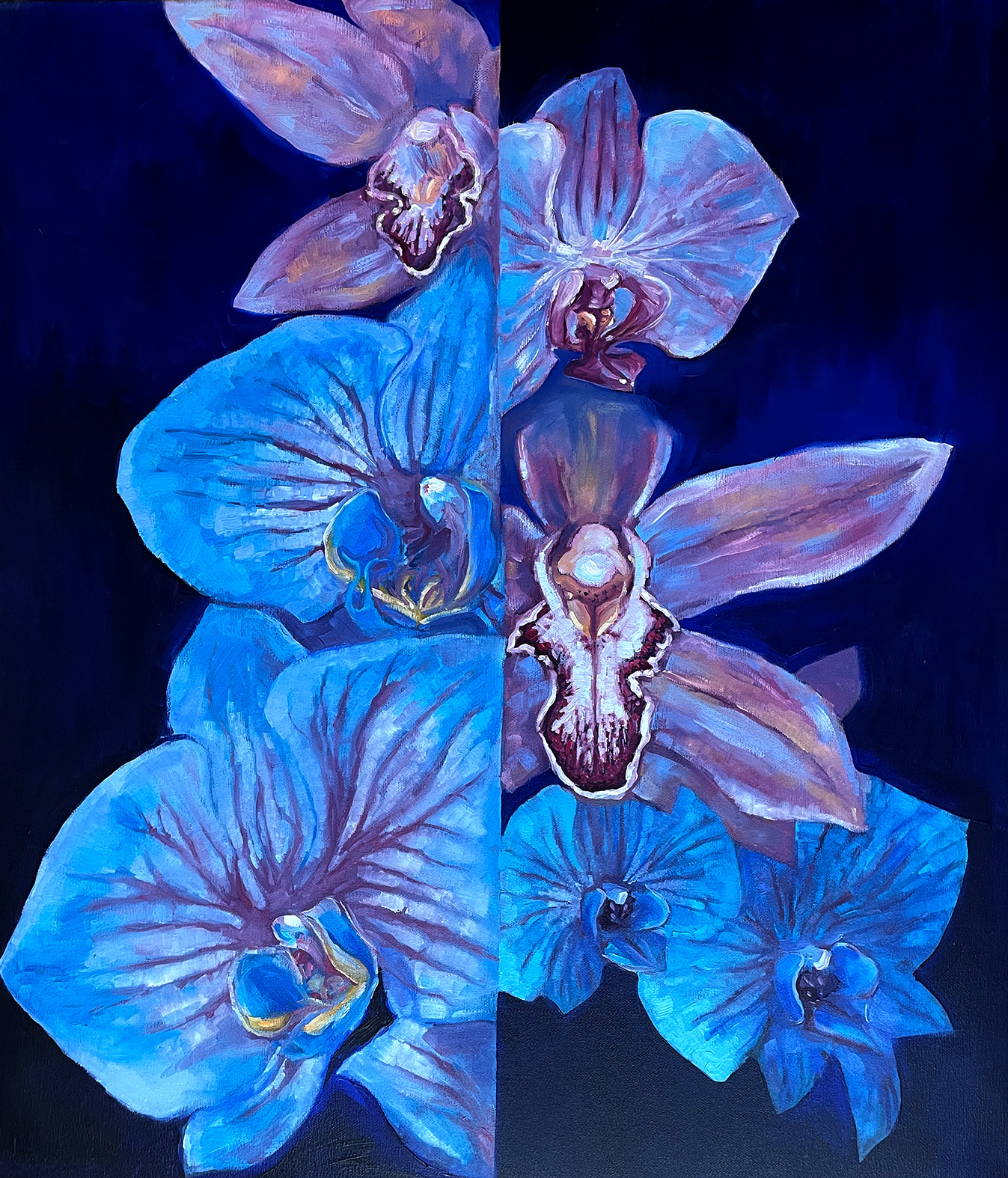 Orchidea w błękicie