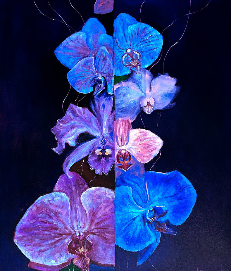 Orchidea w błękicie II