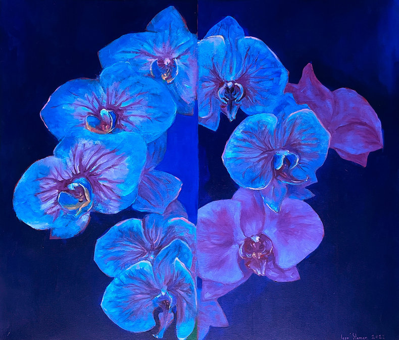 Orchidea w błękicie III