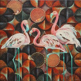 Flamingi. Ornament XI