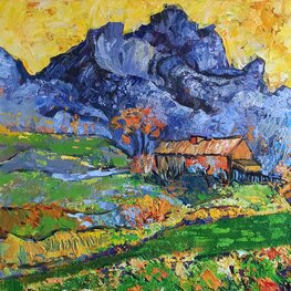 Energia górskiego pejzażu-Mój van Gogh