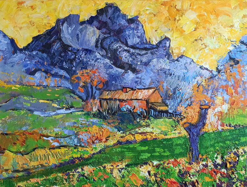 Energia górskiego pejzażu-Mój van Gogh